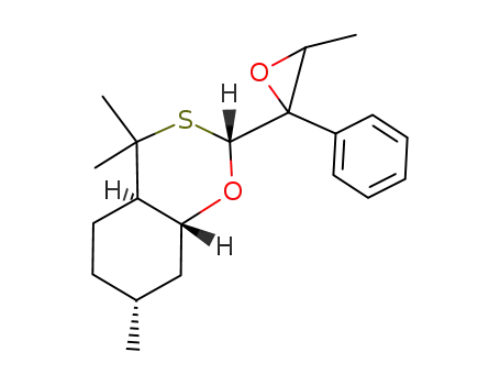 Molecular Structure of 142798-78-5 (4H-1,3-Benzoxathiin,
hexahydro-4,4,7-trimethyl-2-(3-methyl-2-phenyloxiranyl)-)