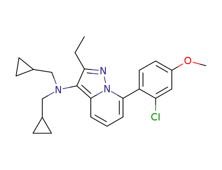 7-(2-chloro-4-methoxyphenyl)-N,N-bis(cyclopropylmethyl)-2-ethylpyrazolo[1,5-a]pyridin-3-amine