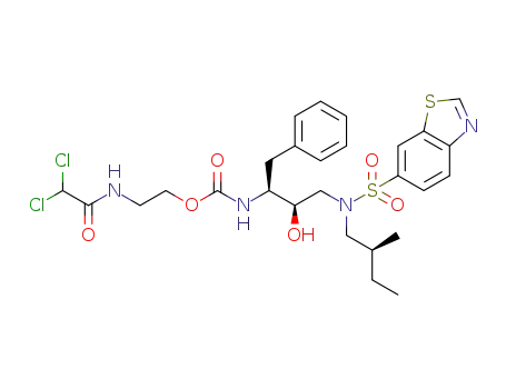 2-(2,2-dichloroacetamido)ethyl ((2S,3R)-3-Hydroxy-4-(N-((S)-2-methylbutyl)benzo[d]thiazole-6-sulfonamido)-1-phenylbutan-2-yl)carbamate