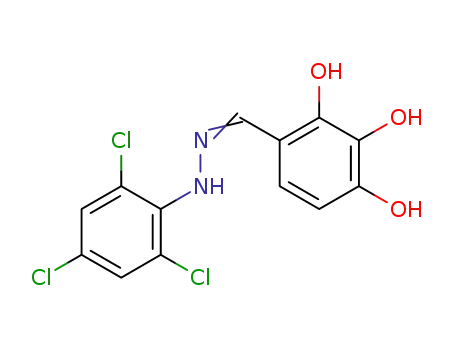 Molecular Structure of 389595-54-4 (2,3,4-trihydroxybenzaldehyde N-(2,4,6-trichlorophenyl)hydrazone)