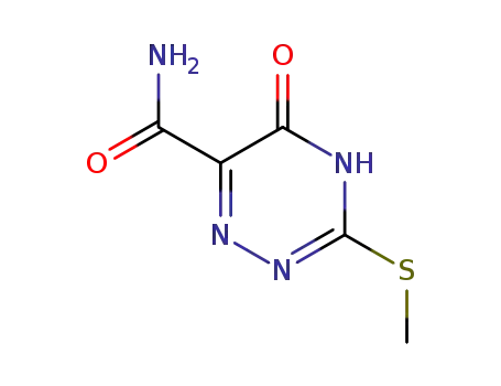 Molecular Structure of 89323-15-9 (5-HYDROXY-3-(METHYLTHIO)-1,2,4-TRIAZINE-6-CARBOXAMIDE)
