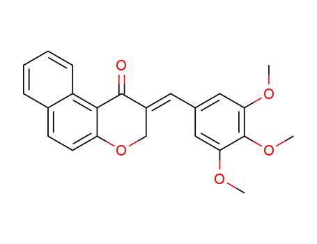 Molecular Structure of 1378465-03-2 ((E)-2-(3,4,5-trimethoxybenzylidene)-2,3-dihydrobenzo[f]chromen-1-one)