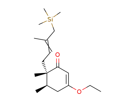 6-<3-methyl-4-(trimethylsilyl)-2-butenyl>-5,6-dimethyl-3-ethoxy-2-cyclohexenone