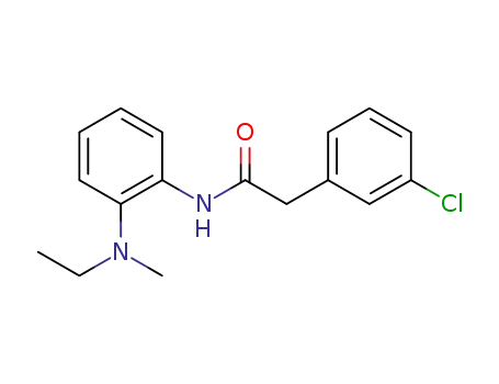 Molecular Structure of 1392494-35-7 (2-(3-chlorophenyl)-N-(2-(ethyl(methyl)amino)phenyl)acetamide)