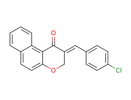 Molecular Structure of 1378464-99-3 (2-(4-chlorobenzylidene)-2,3-dihydro-1H-benzo[f]chromen-1-one)