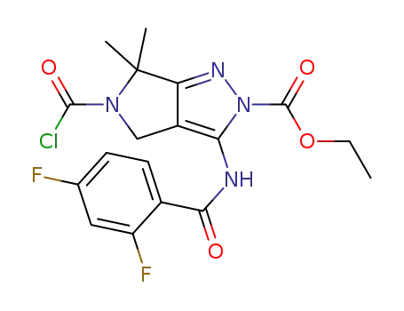 ethyl 5-(chlorocarbonyl)-3-(2,4-difluorobenzamido)-6,6-dimethyl-5,6-dihydropyrrolo[3,4-c]pyrazole-2(4H)-carboxylate