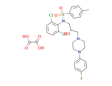 N-(2,6-Dichloro-phenyl)-N-{3-[4-(4-fluoro-phenyl)-piperazin-1-yl]-2-hydroxy-propyl}-4-methyl-benzenesulfonamide; compound with oxalic acid