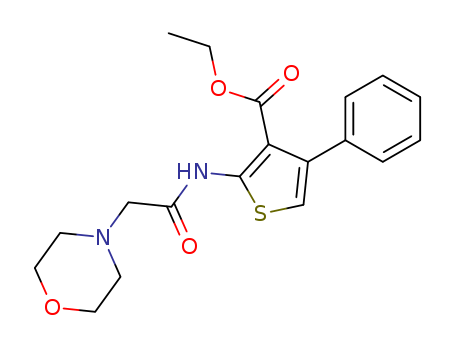 ethyl 2-[(2-morpholin-4-ylacetyl)amino]-4-phenyl-thiophene-3-carboxylate cas  77261-23-5