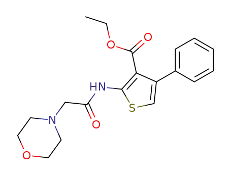 Molecular Structure of 77261-23-5 (ethyl 2-[(morpholin-4-ylacetyl)amino]-4-phenylthiophene-3-carboxylate)