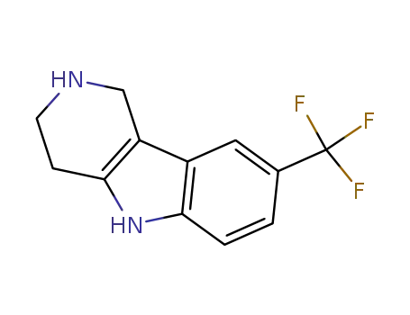 Molecular Structure of 19735-44-5 (2,3,4,5-Tetrahydro-8-(trifluoromethyl)-1H-pyrido[4,3-b]indole)