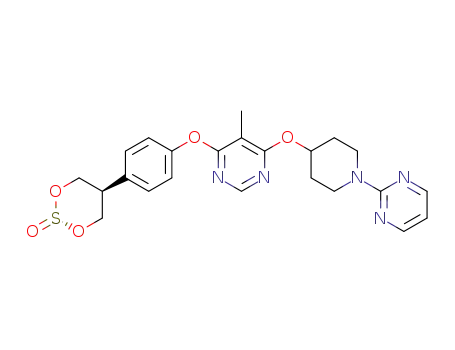trans-5-(4-((5-methyl-6-((1-(pyrimidin-2-yl)piperidin-4-yl)oxy)pyrimidin-4-yl)oxy)phenyl)-1,3,2-dioxathiane 2-oxide