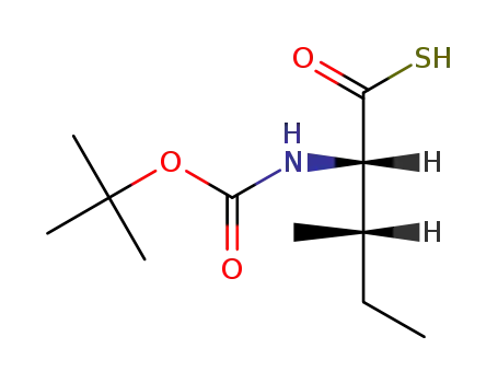 Molecular Structure of 738590-97-1 (Pentanethioic acid, 2-[[(1,1-dimethylethoxy)carbonyl]amino]-3-methyl-,
(2S,3S)-)