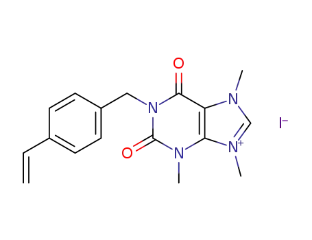 1-(p-vinylbenzyl)-3,7,9-trimethylxanthinium iodide