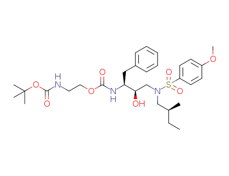 2-((tert-butoxycarbonyl)amino)ethyl ((2S,3R)-3-hydroxy-4-(4-methoxy-N-((S)-2-methylbutyl)phenylsulfonamido)-1-phenylbutan-2-yl)carbamate