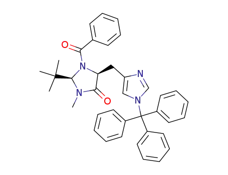 (2R,4S)-3-benzoyl-2-(1,1-dimethylethyl)-1-methyl-4-<(N<sub>im</sub>-tritylimidazol-4'-yl)methyl>-1,3-imidazolidin-5-one