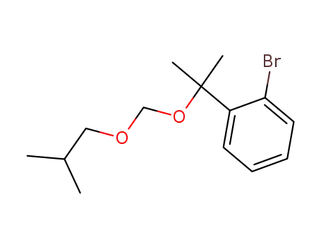 Molecular Structure of 96897-83-5 (isobutyl 1-methyl-1-(2-bromophenyl)ethyl ether)