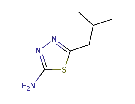 Molecular Structure of 52057-89-3 (5-ISOBUTYL-[1,3,4]THIADIAZOL-2-YLAMINE)