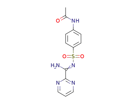 Molecular Structure of 1392824-96-2 (N'-[4-[N-[amino(pyrimidin-2-yl)methylene]sulfamoyl]phenyl]acetamide)