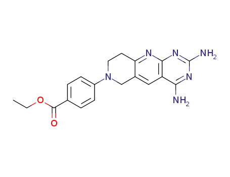Benzoic acid,
4-(2,4-diamino-8,9-dihydropyrimido[4,5-b][1,6]naphthyridin-7(6H)-yl)-,
ethyl ester