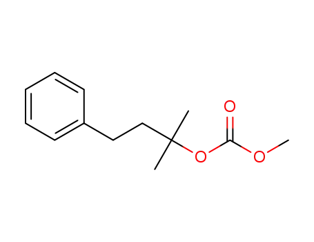 Molecular Structure of 1400496-42-5 (methyl (2-methyl-4-phenylbutan-2-yl) carbonate)