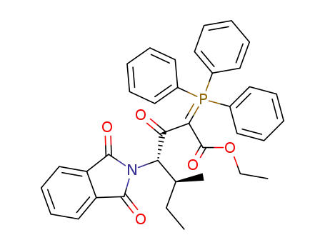 (4S,5S)-4-(1,3-Dioxo-1,3-dihydro-isoindol-2-yl)-5-methyl-3-oxo-2-(triphenyl-λ<sup>5</sup>-phosphanylidene)-heptanoic acid ethyl ester