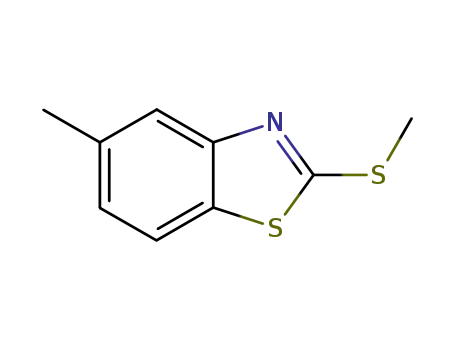 Molecular Structure of 3622-48-8 (Benzothiazole, 5-methyl-2-(methylthio)- (7CI,8CI,9CI))