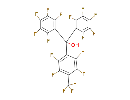 Molecular Structure of 58825-44-8 (4-trifluoromethyl-2,3,5,6-tetrafluorophenylbis(pentafluorophenyl)carbinol)