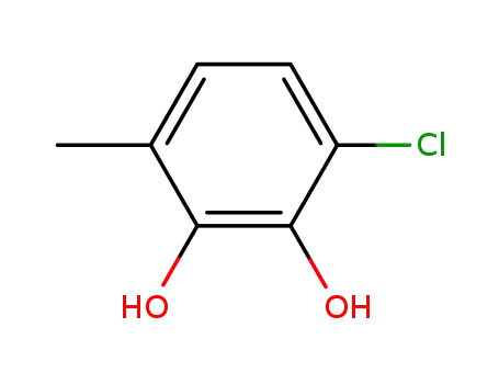 Molecular Structure of 19337-62-3 (1,2-Benzenediol,  3-chloro-6-methyl-)