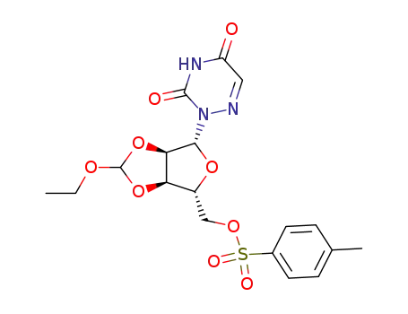 Molecular Structure of 170743-87-0 (5-O-tosyl-2',3'-O-ethoxymethylidene-6-azauridine)