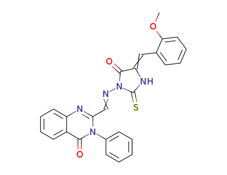 4(3H)-QUINAZOLINONE,2-(((4-((2-METHOXYPHENYL)METHYLENE)-5-OXO-2-THIOX O-1-IMIDAZOLIDINYL)IMINO)METHYL)-3-PHENYL-