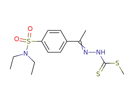 N'-[1-(4-Diethylsulfamoyl-phenyl)-eth-(Z)-ylidene]-hydrazinecarbodithioic acid methyl ester