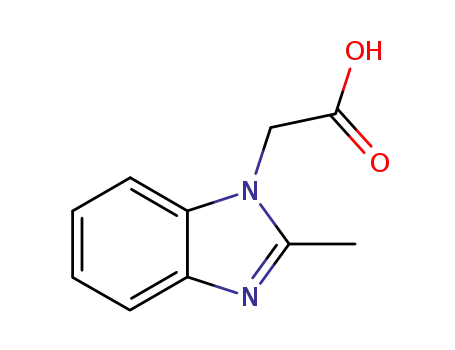Molecular Structure of 40332-17-0 ((2-Methylbenzoimidazol-1-yl)acetic acid)