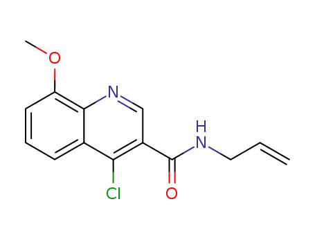 Molecular Structure of 138586-02-4 (3-Quinolinecarboxamide, 4-chloro-8-methoxy-N-2-propenyl-)