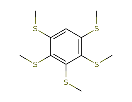 Molecular Structure of 65516-74-7 (1,2,3,4,5-Pentakis(methylthio)benzene)