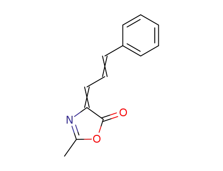 Molecular Structure of 68835-33-6 (2-methyl-4-(3-phenylprop-2-en-1-ylidene)-1,3-oxazol-5(4H)-one)