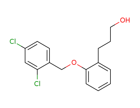 Molecular Structure of 71238-44-3 (3-[2-(2,4-Dichloro-benzyloxy)-phenyl]-propan-1-ol)