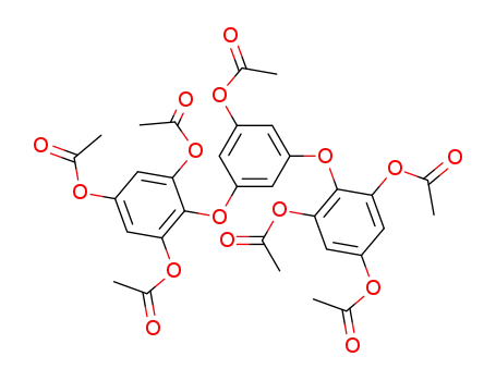 Molecular Structure of 61237-23-8 (1,3,5-Benzenetriol, 2,2'-[[5-(acetyloxy)-1,3-phenylene]bis(oxy)]bis-,
hexaacetate)