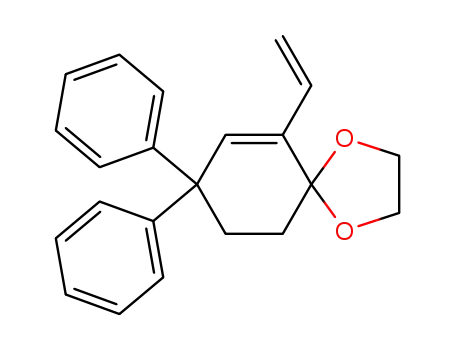 Molecular Structure of 169339-90-6 (4,4-diphenyl 2-vinyl 2-cyclohexen-one ethylene acetal)