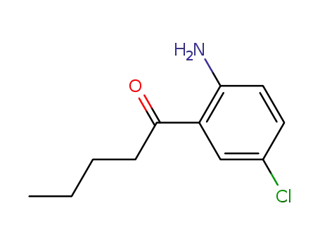 Molecular Structure of 1685-18-3 (1-Pentanone, 1-(2-amino-5-chlorophenyl)-)
