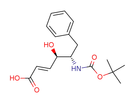 (4R,5S)-trans-N-<(tert-butyloxy)carbonyl>-5-amino-4-hydroxy-6-phenylhex-2-enoic acid