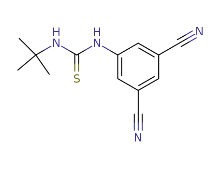 Molecular Structure of 185500-55-4 (Thiourea, N-(3,5-dicyanophenyl)-N'-(1,1-dimethylethyl)-)