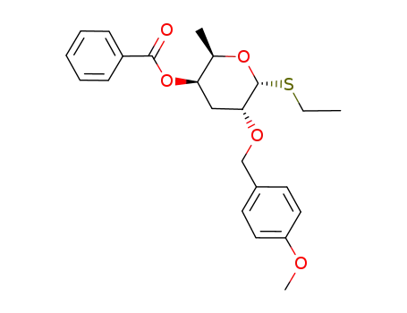 Benzoic acid (2R,3R,5R,6R)-6-ethylsulfanyl-5-(4-methoxy-benzyloxy)-2-methyl-tetrahydro-pyran-3-yl ester