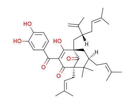 Bicyclo[3.3.1]non-3-ene-2,9-dione,3-(3,4-dihydroxybenzoyl)-4-hydroxy-8,8-dimethyl-1,7-bis(3-methyl-2-buten-1-yl)-5-[(2R)-5-methyl-2-(1-methylethenyl)-4-hexen-1-yl]-,(1R,5R,7R)-