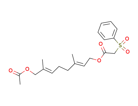 Benzenesulfonyl-acetic acid (2E,6E)-8-acetoxy-3,7-dimethyl-octa-2,6-dienyl ester