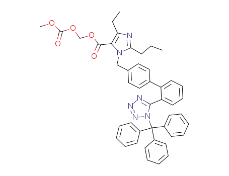 methoxycarbonyloxymethyl 4-ethyl-2-propyl-1-[[2'-(N-triphenylmethyl(tetrazol-5-yl))biphenyl-4-yl]methyl]imidazole-5-carboxylate