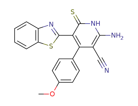 2-amino-5-(1,3-benzothiazol-2-yl)-4-(4-methoxyphenyl)-6-thiono-1,6-dihydropyridine-3-carbonitrile