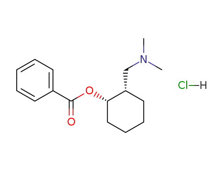 (+/-)-benzoic acid-(<i>cis</i>-2-dimethylaminomethyl-cyclohexyl ester); hydrochloride