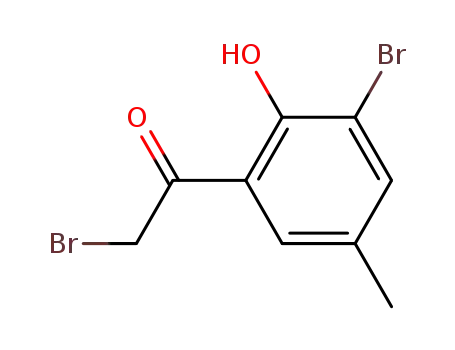 Molecular Structure of 194226-50-1 (2-bromo-1-(3-bromo-2-hydroxy-5-methylphenyl)ethanone)