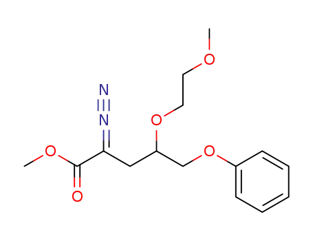 Pentanoic acid, 2-diazo-4-(2-methoxyethoxy)-5-phenoxy-, methyl ester