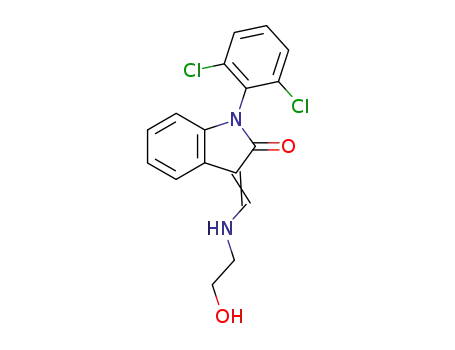 (Z)-1,3-Dihydro-1-(2,6-dichlorophenyl)-3-(((2-hydroxyethyl)amino)methylene)-2H-indol-2-one